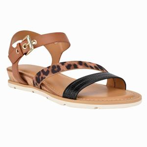 Nine West Drama Wedge Sandals - Brown - Ireland (JS5423819)